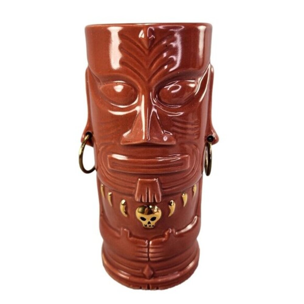 Tiki Mug Exotiki Doug Horne Tiki Farm Witch Doctor Earrings Skull Necklace READ